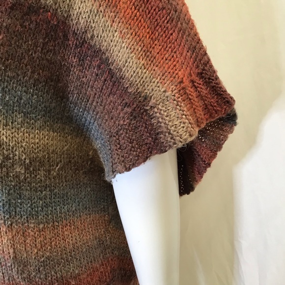 EUC Space Dye Cardigan Vest Poncho Overpiece - Picture 11 of 16